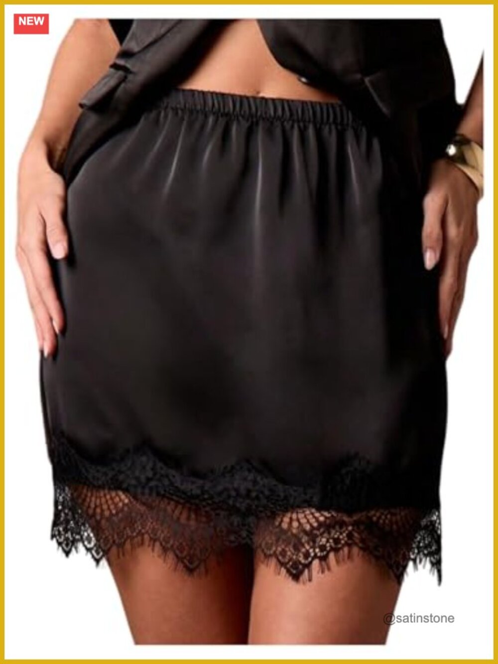 Lace Trim Silk Mini Skirt Y2K Satin A-Line Short Skirt Coquette Festival